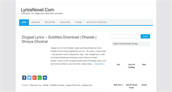 Desktop Screenshot of lyricsnovel.com